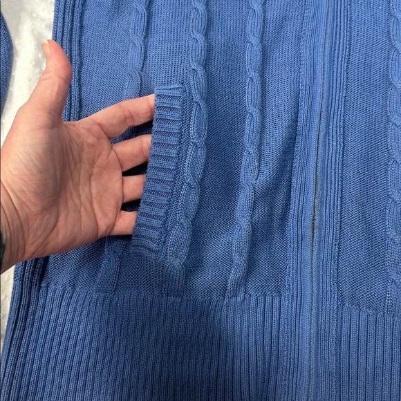 PENDLETON Full Zip Chunky Knit Cardigan Sweater Women's LARGE - Picture 4 of 12